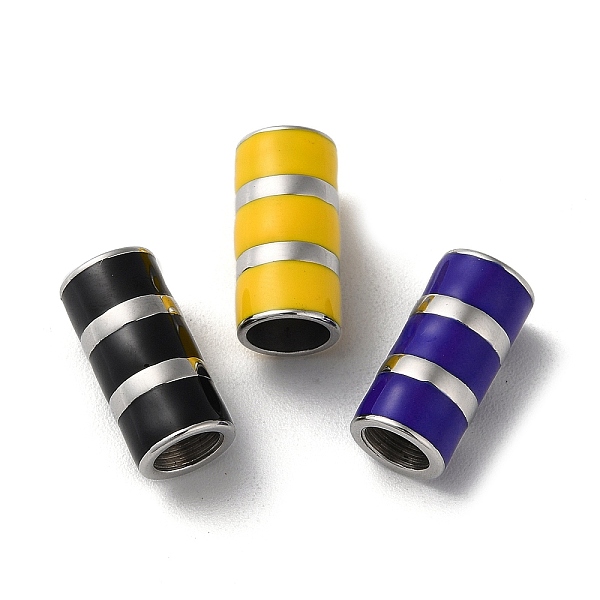 PandaHall 304 Stainless Steel Enamel Beads, Large Hole Beads, Stainless Steel Color, Column, Mixed Color, 17x8.5mm, Hole: 6.2mm Stainless..., Multicolor
PandaHall 304 Stainless Steel Enamel Beads, Large Hole Beads, Stainless Steel Color, Column, Mixed Color, 17x8.5mm, Hole: 6.2mm Stainless..., Multicolor