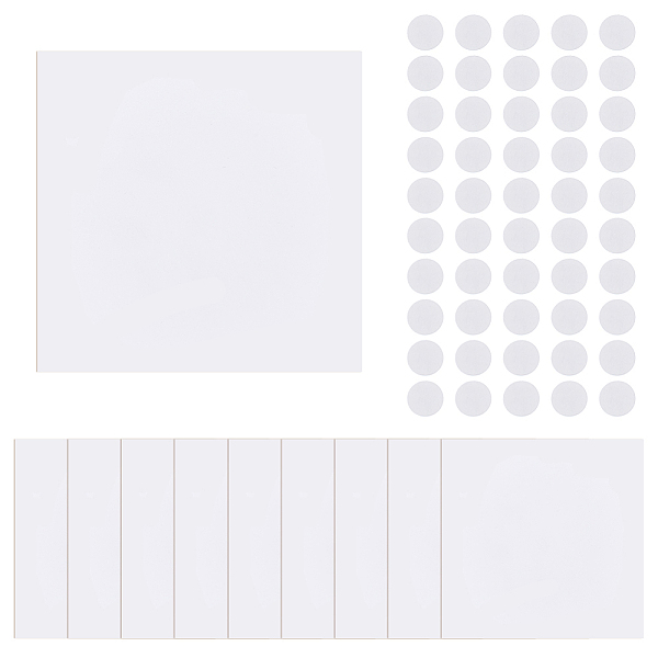 PandaHall SUPERFINDINGS 10 Sheets Square Frosted PP Plastic Blank Plates, 100Pcs Plastic Stickers, White, 16~152x16~150x1~1.5mm Plastic...
PandaHall SUPERFINDINGS 10 Sheets Square Frosted PP Plastic Blank Plates, 100Pcs Plastic Stickers, White, 16~152x16~150x1~1.5mm Plastic...