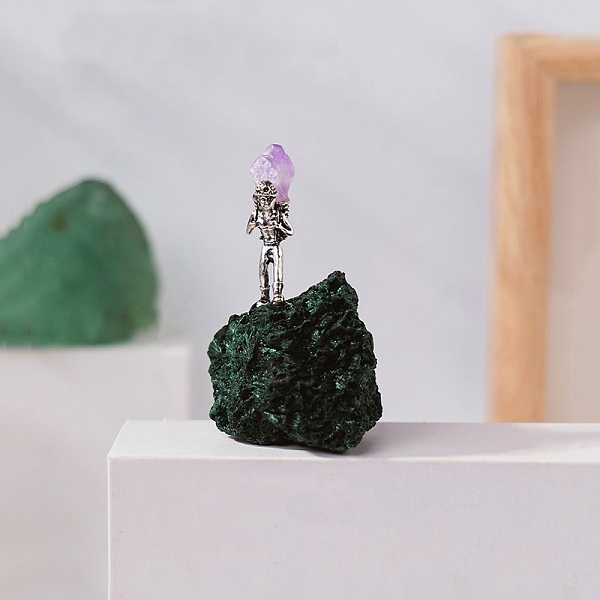 PandaHall Nuggets Synthetic Malachite & Brass Miner Model Mineral Specimen Display Decoration, for Home Office Meditation Decoration...
PandaHall Nuggets Synthetic Malachite & Brass Miner Model Mineral Specimen Display Decoration, for Home Office Meditation Decoration...