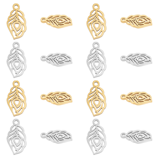 PandaHall DICOSMETIC 20Pcs 2 Colors 201 Stainless Steel Charms, Laser Cut, Feather, Golden & Stainless Steel Color, 12x6.5x1mm, Hole: 1.4mm...
PandaHall DICOSMETIC 20Pcs 2 Colors 201 Stainless Steel Charms, Laser Cut, Feather, Golden & Stainless Steel Color, 12x6.5x1mm, Hole: 1.4mm...