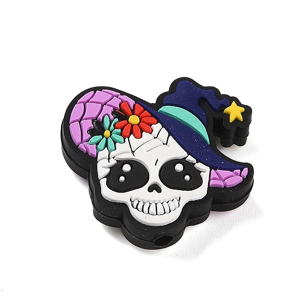 PandaHall Halloween Theme Skull Food Grade Eco-Friendly Silicone Focal Beads, Silicone Teething Beads, Colorful, 28x30x8.5mm, Hole: 3.5mm...
PandaHall Halloween Theme Skull Food Grade Eco-Friendly Silicone Focal Beads, Silicone Teething Beads, Colorful, 28x30x8.5mm, Hole: 3.5mm...