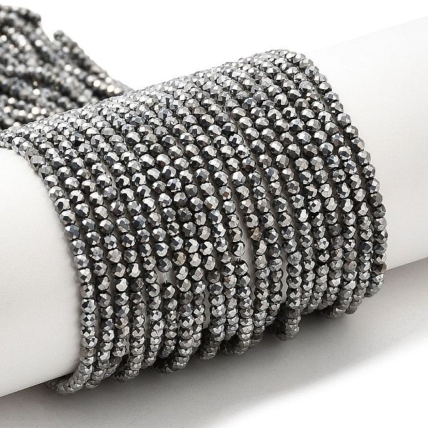 PandaHall Electroplate Glass Beads Strands, Full Plated, Faceted Round, Silver Plated, 2mm, Hole: 0.7mm, about 184~187pcs/strand, 14.45''...
PandaHall Electroplate Glass Beads Strands, Full Plated, Faceted Round, Silver Plated, 2mm, Hole: 0.7mm, about 184~187pcs/strand, 14.45''...