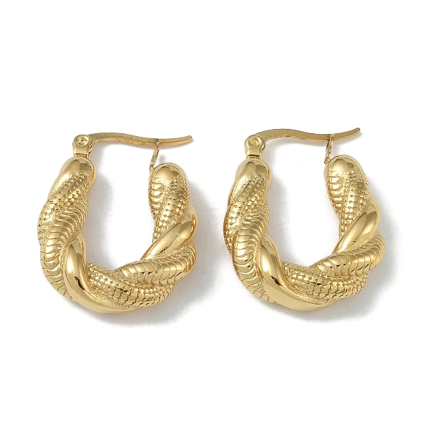 PandaHall 304 Stainless Steel Earrings, Twist, Real 18K Gold Plated, 21x6.5mm 304 Stainless Steel Twist
PandaHall 304 Stainless Steel Earrings, Twist, Real 18K Gold Plated, 21x6.5mm 304 Stainless Steel Twist