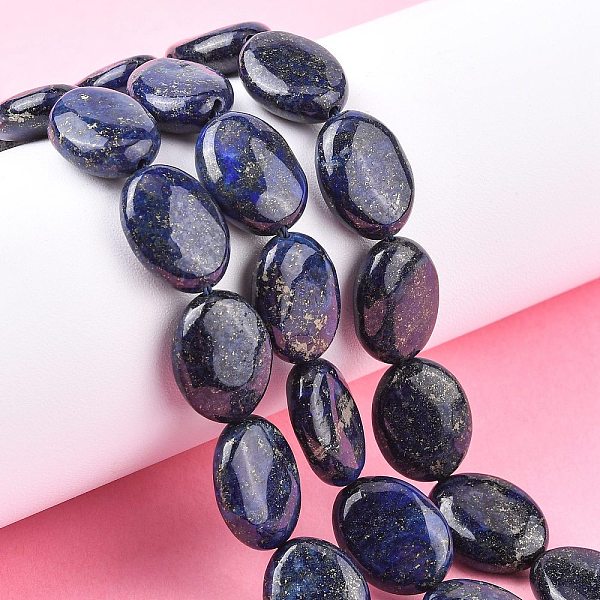 PandaHall Natural Lapis Lazuli Beads Strands, Flat Oval, 16~17x12~13x5~6mm, Hole: 0.8mm, about 25pcs/strand, 15.55''(39.5cm) Lapis Lazuli...
PandaHall Natural Lapis Lazuli Beads Strands, Flat Oval, 16~17x12~13x5~6mm, Hole: 0.8mm, about 25pcs/strand, 15.55''(39.5cm) Lapis Lazuli...