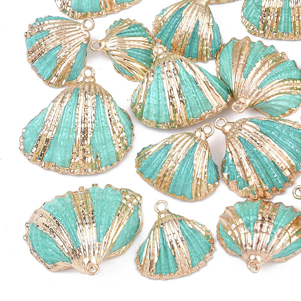 PandaHall Spray Paint & Electroplate Sea Shell Pendants, with Iron Findings, Light Gold, Turquoise, 18~30x20~30x7~11mm, Hole: 2mm Other Sea..., Green
PandaHall Spray Paint & Electroplate Sea Shell Pendants, with Iron Findings, Light Gold, Turquoise, 18~30x20~30x7~11mm, Hole: 2mm Other Sea..., Green