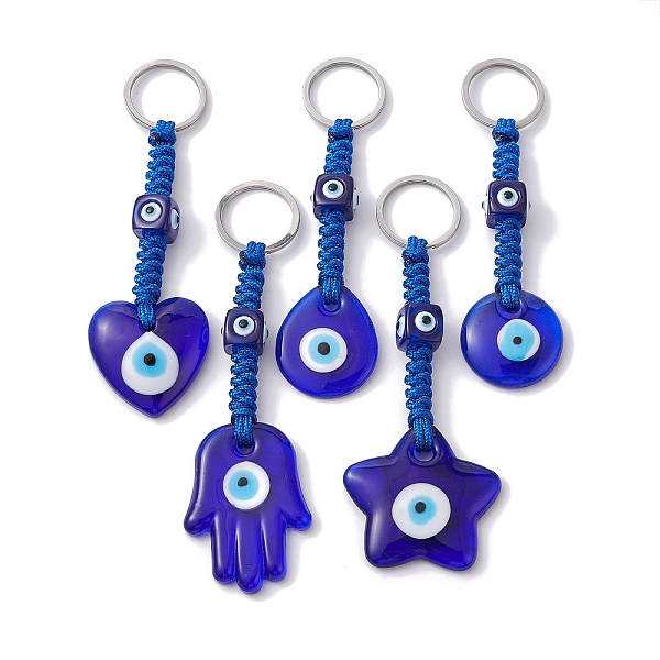 PandaHall Handmade Evil Eye Lampwork Pendant Keychains, 304 Stainless Steel Split Key Rings, Teardrop/Heart/Star/Flat Round/Hamsa Hand, Blue...
PandaHall Handmade Evil Eye Lampwork Pendant Keychains, 304 Stainless Steel Split Key Rings, Teardrop/Heart/Star/Flat Round/Hamsa Hand, Blue...