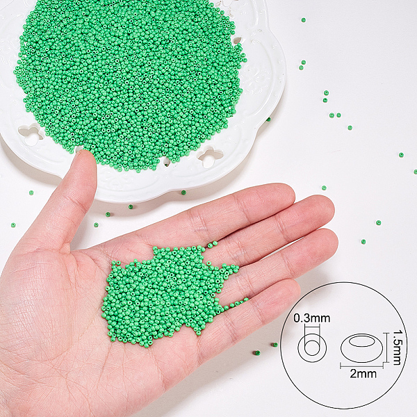PandaHall Ornaland 12/0 Glass Seed Beads, Baking Varnish, Opaque Colours, Round, Lime Green, 2x1.5mm, Hole: 0.3mm, about 11200pcs/bag Glass...
PandaHall Ornaland 12/0 Glass Seed Beads, Baking Varnish, Opaque Colours, Round, Lime Green, 2x1.5mm, Hole: 0.3mm, about 11200pcs/bag Glass...