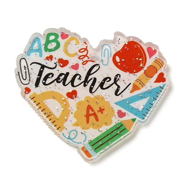 PandaHall Teachers's Day Acrylic Pendants, Heart, 37x41.5x2mm, Hole: 1.6mm Acrylic Heart
PandaHall Teachers's Day Acrylic Pendants, Heart, 37x41.5x2mm, Hole: 1.6mm Acrylic Heart