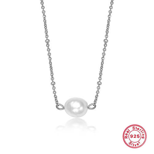 PandaHall 925 Sterling Silver Pearl Pendants Necklaces, Satellite Chains Necklaces, Platinum, 15.75 inch(40cm) Sterling Silver
PandaHall 925 Sterling Silver Pearl Pendants Necklaces, Satellite Chains Necklaces, Platinum, 15.75 inch(40cm) Sterling Silver