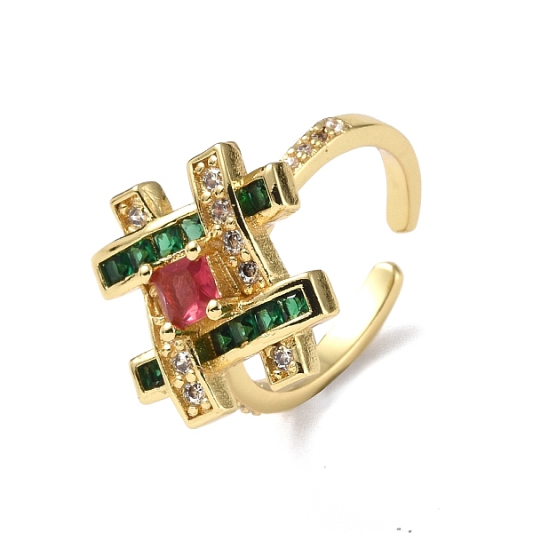PandaHall Cubic Zirconia Symbol # Open Cuff Ring, Real 18K Gold Plated Brass Jewelry for Women, Green, US Size 7(17.3mm) Brass+Cubic...
PandaHall Cubic Zirconia Symbol # Open Cuff Ring, Real 18K Gold Plated Brass Jewelry for Women, Green, US Size 7(17.3mm) Brass+Cubic...