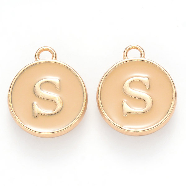 PandaHall Golden Plated Alloy Enamel Charms, Cadmium Free & Lead Free, Enamelled Sequins, Flat Round with Letter, Wheat, Letter.S, 14x12x2mm..., Orange
PandaHall Golden Plated Alloy Enamel Charms, Cadmium Free & Lead Free, Enamelled Sequins, Flat Round with Letter, Wheat, Letter.S, 14x12x2mm..., Orange