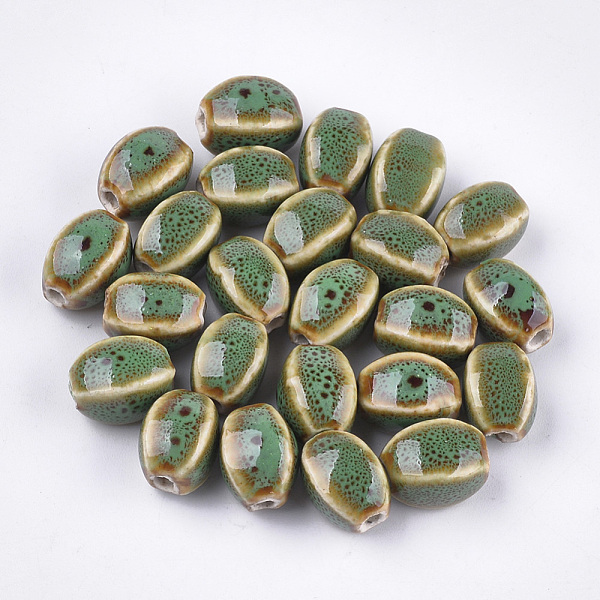 PandaHall Handmade Porcelain Beads, Fancy Antique Glazed Porcelain, Oval, Lime Green, 12~14x9~10.5x9~11mm, Hole: 2.5mm Porcelain Oval Green
PandaHall Handmade Porcelain Beads, Fancy Antique Glazed Porcelain, Oval, Lime Green, 12~14x9~10.5x9~11mm, Hole: 2.5mm Porcelain Oval Green