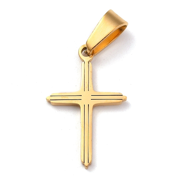 PandaHall 304 Stainless Steel Pendants, for Jewelry Making, Cross, Golden, 22x14x1.2mm, Hole: 3.5x7mm 304 Stainless Steel Cross
PandaHall 304 Stainless Steel Pendants, for Jewelry Making, Cross, Golden, 22x14x1.2mm, Hole: 3.5x7mm 304 Stainless Steel Cross