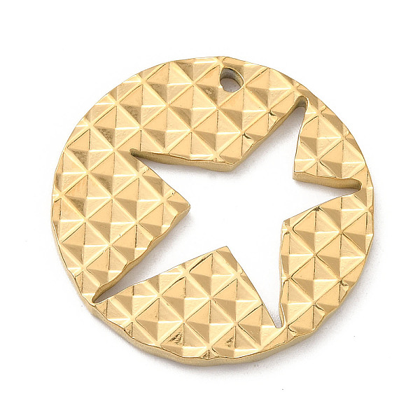 PandaHall Ion Plating(IP) 304 Stainless Steel Pendants, Flat Round with Star Charm, Golden, 27x2mm, Hole: 1.6mm 304 Stainless Steel Flat...
PandaHall Ion Plating(IP) 304 Stainless Steel Pendants, Flat Round with Star Charm, Golden, 27x2mm, Hole: 1.6mm 304 Stainless Steel Flat...