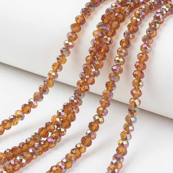 PandaHall Electroplate Transparent Glass Beads Strands, Half Rose Gold Plated, Faceted, Rondelle, Dark Orange, 6x5mm, Hole: 1mm, about...
PandaHall Electroplate Transparent Glass Beads Strands, Half Rose Gold Plated, Faceted, Rondelle, Dark Orange, 6x5mm, Hole: 1mm, about...