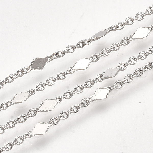 PandaHall 3.28 Feet Brass Link Chains, Cable Chains, Soldered, Rhombus, Real Platinum Plated, 1.5x1x0.3mm Brass
PandaHall 3.28 Feet Brass Link Chains, Cable Chains, Soldered, Rhombus, Real Platinum Plated, 1.5x1x0.3mm Brass