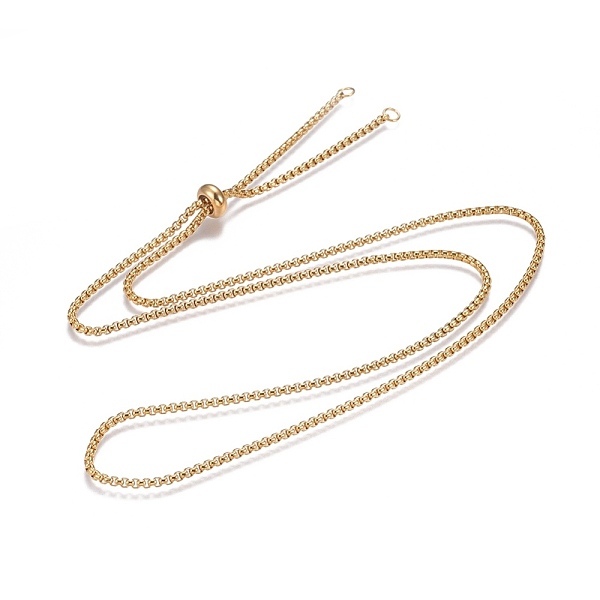 PandaHall Adjustable 304 Stainless Steel Slider Necklaces, with Box Chains and Slider Stopper Beads, Real 24K Gold Plated, 29.7 inch(75.4cm)...
PandaHall Adjustable 304 Stainless Steel Slider Necklaces, with Box Chains and Slider Stopper Beads, Real 24K Gold Plated, 29.7 inch(75.4cm)...
