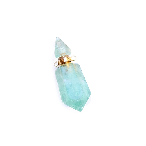 PandaHall Natural Fluorite Perfume Bottle Pendants, Golden, Faceted Bottle Charms, 41x15mm Fluorite Bottle
PandaHall Natural Fluorite Perfume Bottle Pendants, Golden, Faceted Bottle Charms, 41x15mm Fluorite Bottle