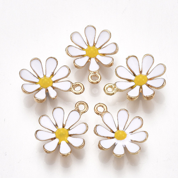 PandaHall Alloy Pendants, with Enamel, Flower, Light Gold, White, 19x15x4mm, Hole: 1.5mm Alloy+Enamel Flower White
PandaHall Alloy Pendants, with Enamel, Flower, Light Gold, White, 19x15x4mm, Hole: 1.5mm Alloy+Enamel Flower White