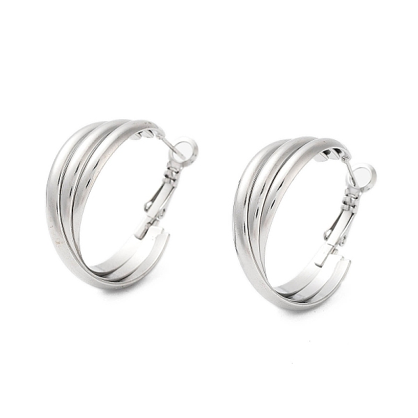 PandaHall 202 Stainless Steel Hoop Earrings, with 304 Stainless Steel Pins, Stainless Steel Color, 32x9.5mm 202 Stainless Steel
PandaHall 202 Stainless Steel Hoop Earrings, with 304 Stainless Steel Pins, Stainless Steel Color, 32x9.5mm 202 Stainless Steel