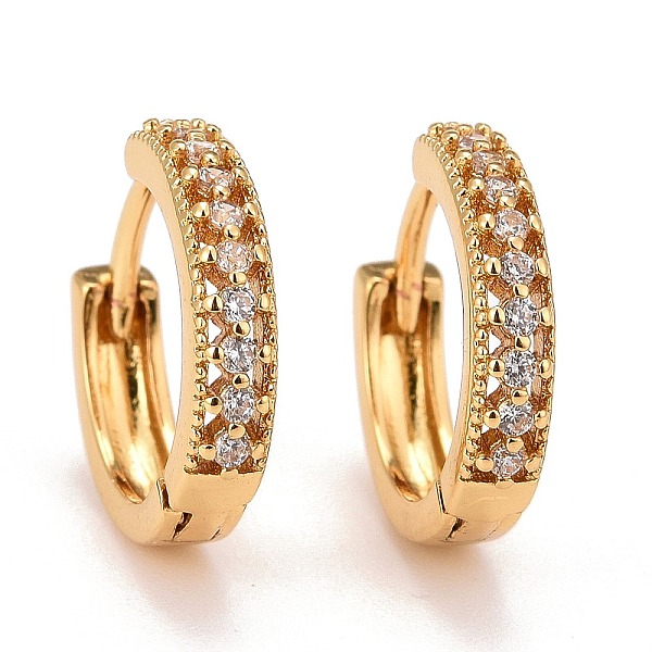 PandaHall Clear Cubic Zirconia Huggie Hoop Earrings, Brass Hinged Hoop Earrings for Women, Lead Free & Cadmium Free & Nickel Free , Real 18K...
PandaHall Clear Cubic Zirconia Huggie Hoop Earrings, Brass Hinged Hoop Earrings for Women, Lead Free & Cadmium Free & Nickel Free , Real 18K...
