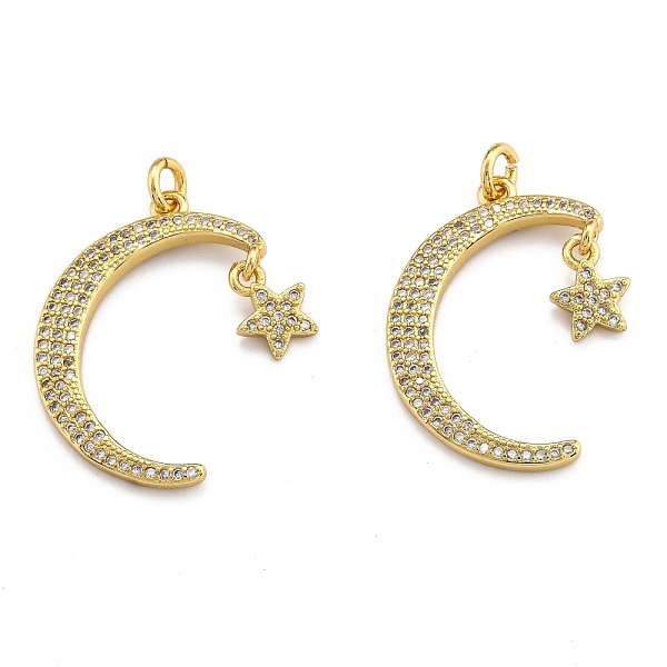 PandaHall Brass Micro Pave Clear Cubic Zirconia Pendants, Long-Lasting Plated, Moon and Star, Real 18K Gold Plated, 26x16.5x1.5mm, Hole: 2mm...
PandaHall Brass Micro Pave Clear Cubic Zirconia Pendants, Long-Lasting Plated, Moon and Star, Real 18K Gold Plated, 26x16.5x1.5mm, Hole: 2mm...