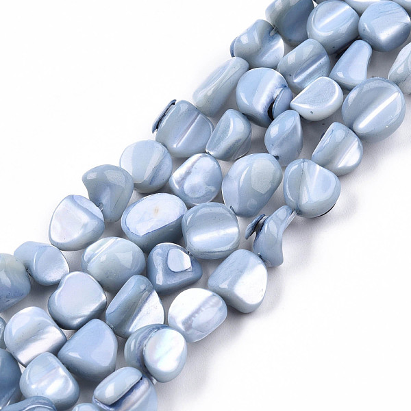 PandaHall Natural Trochid Shell/Trochus Shell Beads Strands, Dyed, Nuggets, Light Steel Blue, 7.5~10.5x6.5~9.5x4~9mm, Hole: 0.8mm, about...
PandaHall Natural Trochid Shell/Trochus Shell Beads Strands, Dyed, Nuggets, Light Steel Blue, 7.5~10.5x6.5~9.5x4~9mm, Hole: 0.8mm, about...