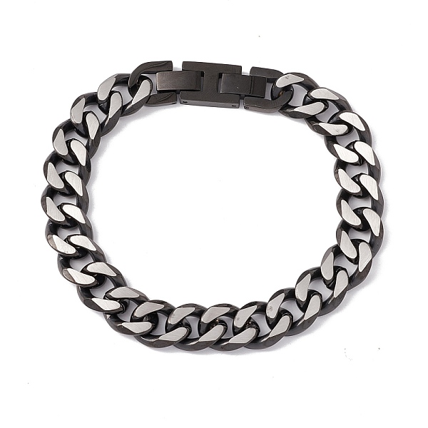 PandaHall Ion Plating(IP) 304 Stainless Steel Curb Chains Bracelet for Men Women, Gunmetal, 8-5/8 inch(22cm) 304 Stainless Steel
PandaHall Ion Plating(IP) 304 Stainless Steel Curb Chains Bracelet for Men Women, Gunmetal, 8-5/8 inch(22cm) 304 Stainless Steel