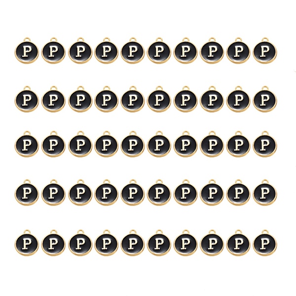 PandaHall Golden Plated Alloy Charms, with Enamel, Enamelled Sequins, Flat Round, Black, Letter.P, 14x12x2mm, Hole: 1.5mm, 50pcs/Box...
PandaHall Golden Plated Alloy Charms, with Enamel, Enamelled Sequins, Flat Round, Black, Letter.P, 14x12x2mm, Hole: 1.5mm, 50pcs/Box...