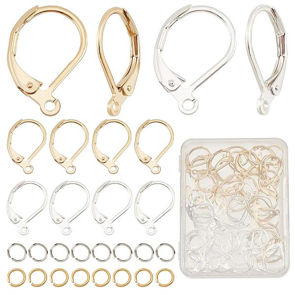 PandaHall CREATCABIN 60Pcs Real 24K Gold Plated Leverback French Earring Hooks Dangle 2 Colors Earwire Findings Clasps with Jump Rings...
PandaHall CREATCABIN 60Pcs Real 24K Gold Plated Leverback French Earring Hooks Dangle 2 Colors Earwire Findings Clasps with Jump Rings...