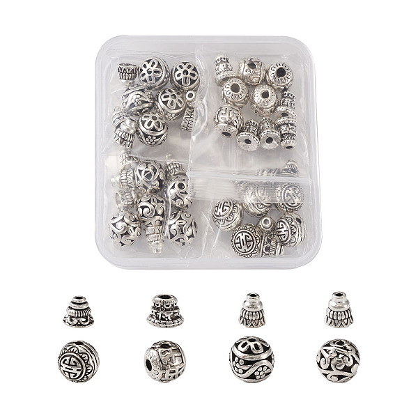 PandaHall Kissitty Tibetan Style Alloy Guru Bead Sets, T-Drilled Beads, 3-Hole Round & Beads, Antique Silver, 20set/box Alloy Others
PandaHall Kissitty Tibetan Style Alloy Guru Bead Sets, T-Drilled Beads, 3-Hole Round & Beads, Antique Silver, 20set/box Alloy Others