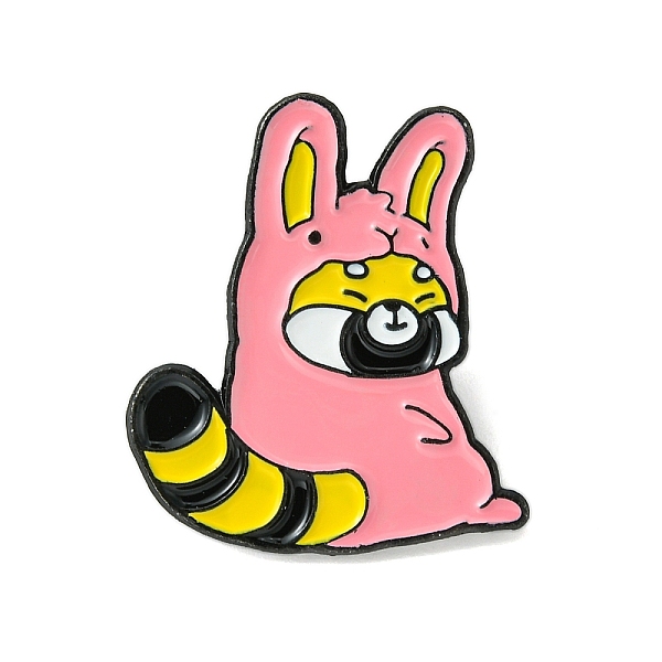 PandaHall Zinc Alloy Brooches, Enamel Pins, Black, Hot Pink, 28.5x23.5x1.5mm Alloy Raccoon
PandaHall Zinc Alloy Brooches, Enamel Pins, Black, Hot Pink, 28.5x23.5x1.5mm Alloy Raccoon