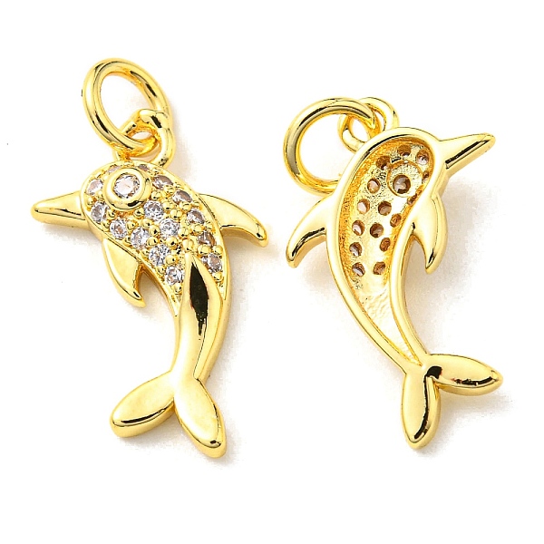 PandaHall Rack Plating Brass Micro Pave Clear Cubic Zirconia Pendants, with Jump Ring, Dolphin Charm, Real 18K Gold Plated, 17x10.5x3mm...
PandaHall Rack Plating Brass Micro Pave Clear Cubic Zirconia Pendants, with Jump Ring, Dolphin Charm, Real 18K Gold Plated, 17x10.5x3mm...