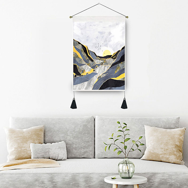 PandaHall Polyester Landscape Wall Hanging Tapestrys, for Home Decoration, with Wood Bar, Nulon Rope, Plastic Hook, Rectangle, Sun...
PandaHall Polyester Landscape Wall Hanging Tapestrys, for Home Decoration, with Wood Bar, Nulon Rope, Plastic Hook, Rectangle, Sun...
