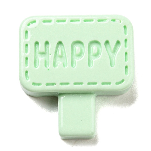 PandaHall Opaque Resin Cabochons, Street Signs with Word Happy, Pale Green, 20x19x5mm Resin Rectangle
PandaHall Opaque Resin Cabochons, Street Signs with Word Happy, Pale Green, 20x19x5mm Resin Rectangle