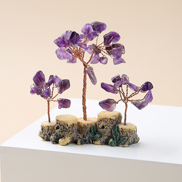 PandaHall Natural Amethyst Chips Tree of Life Decorations, Mini Resin Stump Base with Copper Wire Feng Shui Energy Stone Gift for Home...
PandaHall Natural Amethyst Chips Tree of Life Decorations, Mini Resin Stump Base with Copper Wire Feng Shui Energy Stone Gift for Home...