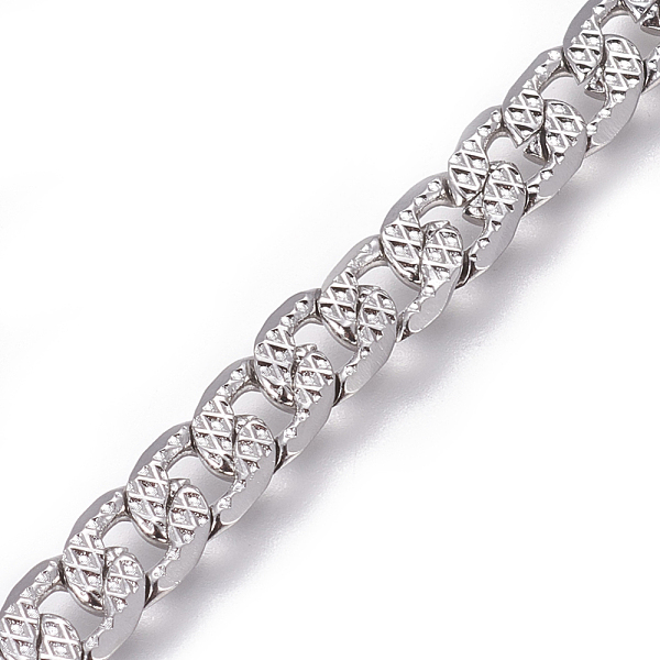 PandaHall 304 Stainless Steel Cuban Link Chains, Chunky Curb Chains, Twisted Chains, Unwelded, Textured, Stainless Steel Color, 5.5mm, Links...
PandaHall 304 Stainless Steel Cuban Link Chains, Chunky Curb Chains, Twisted Chains, Unwelded, Textured, Stainless Steel Color, 5.5mm, Links...