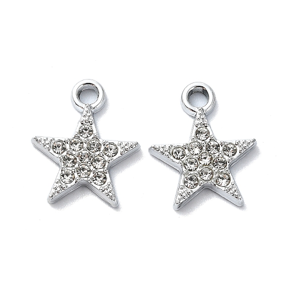 PandaHall Alloy Rhinestone Pendants, Star, Crystal, 15.5x12.5x2mm, Hole: 2mm Alloy+Rhinestone Star Clear
PandaHall Alloy Rhinestone Pendants, Star, Crystal, 15.5x12.5x2mm, Hole: 2mm Alloy+Rhinestone Star Clear