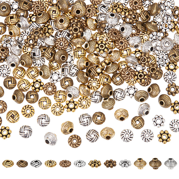 PandaHall SUNNYCLUE 240Pcs 12 Styles Tibetan Style Alloy Spacer Beads, Flat Round & Daisy & Bicone, Mixed Shapes, Mixed Color, 5.4~6x2~6.3mm...
PandaHall SUNNYCLUE 240Pcs 12 Styles Tibetan Style Alloy Spacer Beads, Flat Round & Daisy & Bicone, Mixed Shapes, Mixed Color, 5.4~6x2~6.3mm...