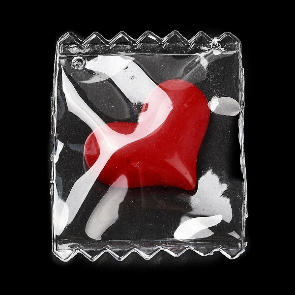 PandaHall Transparent Resin Candy Bag Pendants, Heart Charms, FireBrick, 37.5x29x5mm, Hole: 1.8mm Resin Heart Red
PandaHall Transparent Resin Candy Bag Pendants, Heart Charms, FireBrick, 37.5x29x5mm, Hole: 1.8mm Resin Heart Red