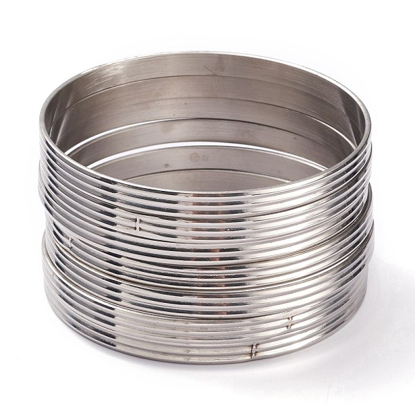 PandaHall 7Pcs Women's Simple Fashion Textured 304 Stainless Steel Stackable Bangles, Stainless Steel Color, Inner Diameter: 2-5/8 inch...
PandaHall 7Pcs Women's Simple Fashion Textured 304 Stainless Steel Stackable Bangles, Stainless Steel Color, Inner Diameter: 2-5/8 inch...