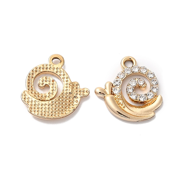 PandaHall Rack Plating Alloy Crystal Rhinestone Pendants, Snail Charms, Golden, 18.5x17.5x2.5mm, Hole: 2mm Alloy+Rhinestone Snail Clear
PandaHall Rack Plating Alloy Crystal Rhinestone Pendants, Snail Charms, Golden, 18.5x17.5x2.5mm, Hole: 2mm Alloy+Rhinestone Snail Clear