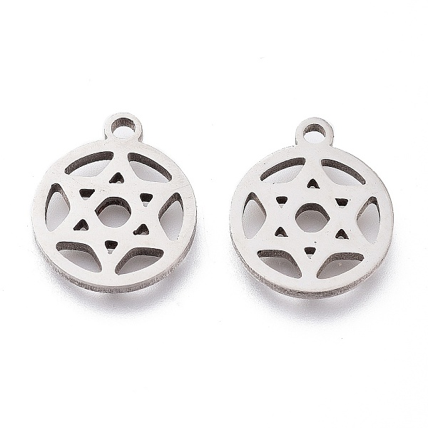 PandaHall 201 Stainless Steel Charms, Laser Cut, Ring with Star of David, Stainless Steel Color, 12x10x1mm, Hole: 1.2mm 201 Stainless Steel...
PandaHall 201 Stainless Steel Charms, Laser Cut, Ring with Star of David, Stainless Steel Color, 12x10x1mm, Hole: 1.2mm 201 Stainless Steel...