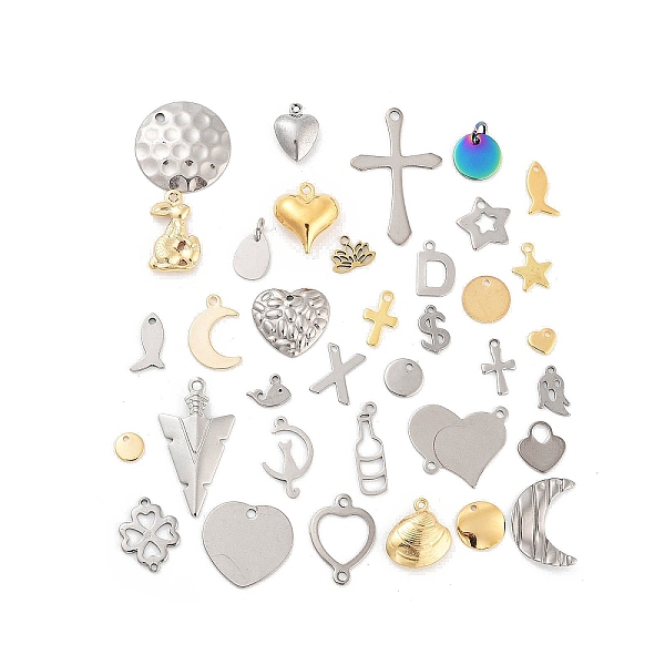 PandaHall Stainless Steel Pendants & Connector Charms, Mixed Shapes, Mixed Color, 7~30x8~20x0.8~4mm, Hole: 1.2~4x1.2~3.5mm Stainless Steel...
PandaHall Stainless Steel Pendants & Connector Charms, Mixed Shapes, Mixed Color, 7~30x8~20x0.8~4mm, Hole: 1.2~4x1.2~3.5mm Stainless Steel...