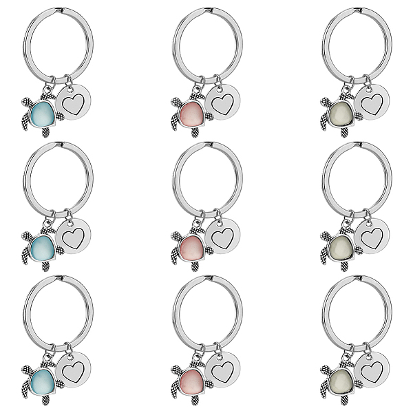 PandaHall Tibetan Style Alloy & Resin Pendant Keychain, with Iron Split Key Rings, Flat Round with Heart & Sea Turtle, Mixed Color, 5cm, 3..., Multicolor
PandaHall Tibetan Style Alloy & Resin Pendant Keychain, with Iron Split Key Rings, Flat Round with Heart & Sea Turtle, Mixed Color, 5cm, 3..., Multicolor