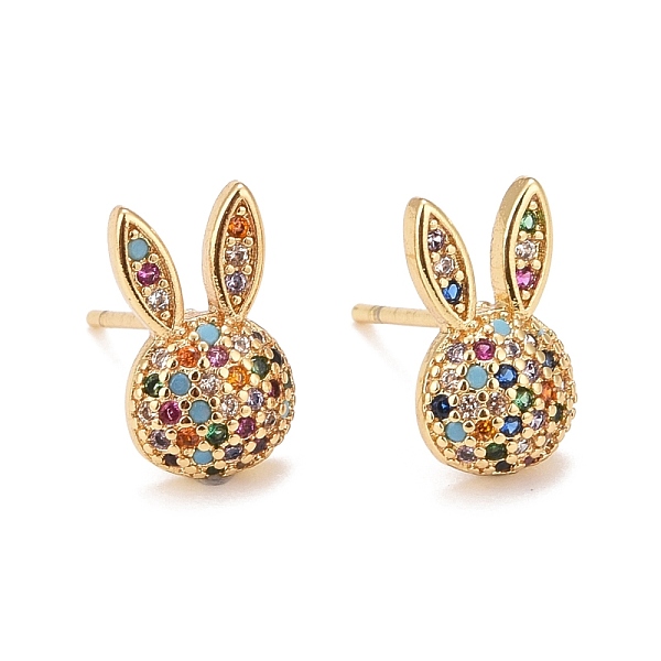 PandaHall Cubic Zirconia Rabbit Stud Earrings, Real 18K Gold Plated Brass Jewelry for Women, Lead Free & Cadmium Free, Colorful, 12x7mm, Pin...
PandaHall Cubic Zirconia Rabbit Stud Earrings, Real 18K Gold Plated Brass Jewelry for Women, Lead Free & Cadmium Free, Colorful, 12x7mm, Pin...