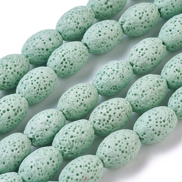 PandaHall Natural Lava Rock Beads Strands, Dyed, Oval, Medium Turquoise, 12x8.5~9mm, Hole: 1.6mm, about 32~33pcs/strand, 15.5~15.7 inch..., Cyan
PandaHall Natural Lava Rock Beads Strands, Dyed, Oval, Medium Turquoise, 12x8.5~9mm, Hole: 1.6mm, about 32~33pcs/strand, 15.5~15.7 inch..., Cyan