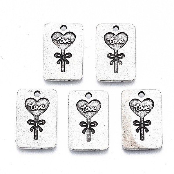 PandaHall Tibetan Style Alloy Pendants, Cadmium Free & Lead Free, Rectangle with Heart, Antique Silver, 20x13x1.5mm, Hole: 1.6mm Alloy...
PandaHall Tibetan Style Alloy Pendants, Cadmium Free & Lead Free, Rectangle with Heart, Antique Silver, 20x13x1.5mm, Hole: 1.6mm Alloy...
