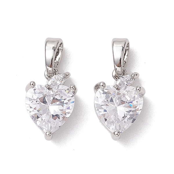 PandaHall Valentine's Day Brass Micro Pave Clear Cubic Zirconia Charms, Heart Charms, Platinum, 12.5x8x5mm, Hole: 5x2.8mm Brass+Cubic...
PandaHall Valentine's Day Brass Micro Pave Clear Cubic Zirconia Charms, Heart Charms, Platinum, 12.5x8x5mm, Hole: 5x2.8mm Brass+Cubic...