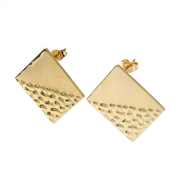 PandaHall Ion Plating(IP) 201 Stainless Steel Stud Earrings, with 304 Stainless Steel Pins, Textured Rhombus, Real 18K Gold Plated...
PandaHall Ion Plating(IP) 201 Stainless Steel Stud Earrings, with 304 Stainless Steel Pins, Textured Rhombus, Real 18K Gold Plated...